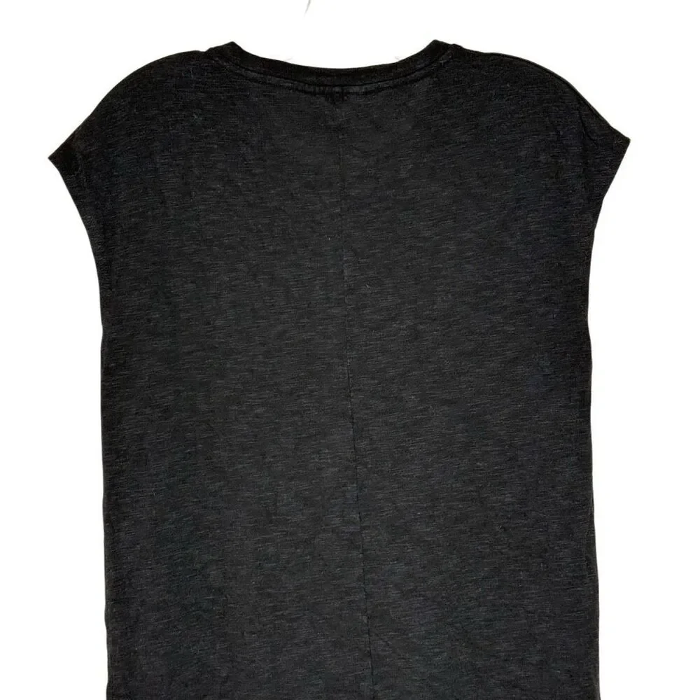 Madewell Black Short Sleeve Shirt Dress Size S Round Neck Casual Lightweight - Picture 6 of 10